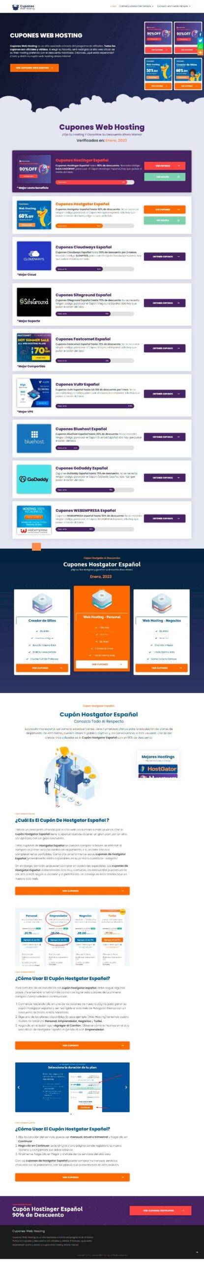 Cupones Web Hosting y Descuentos hasta 91 OFF enero min